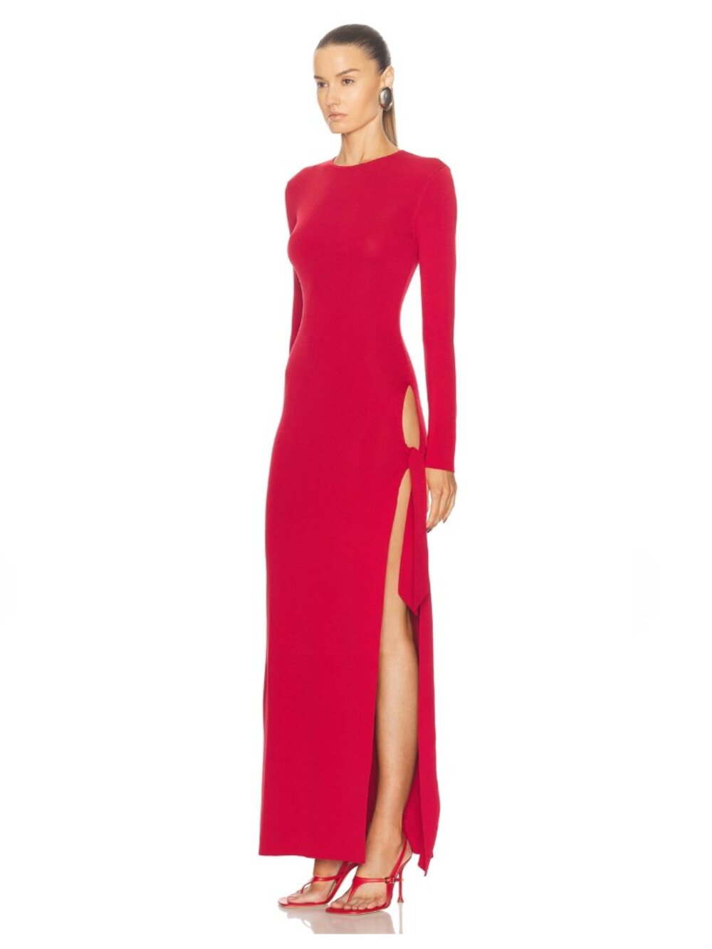 SIMONMILLER Junjo Long Sleeve Knit Dress in Sangria